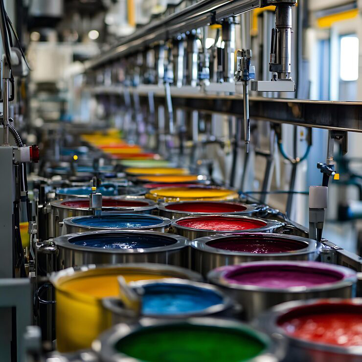 Metal fabrication work inside a dark industrial workshop